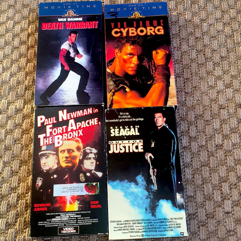 Out for justice, Fort Apache, cyborg, death warrant.